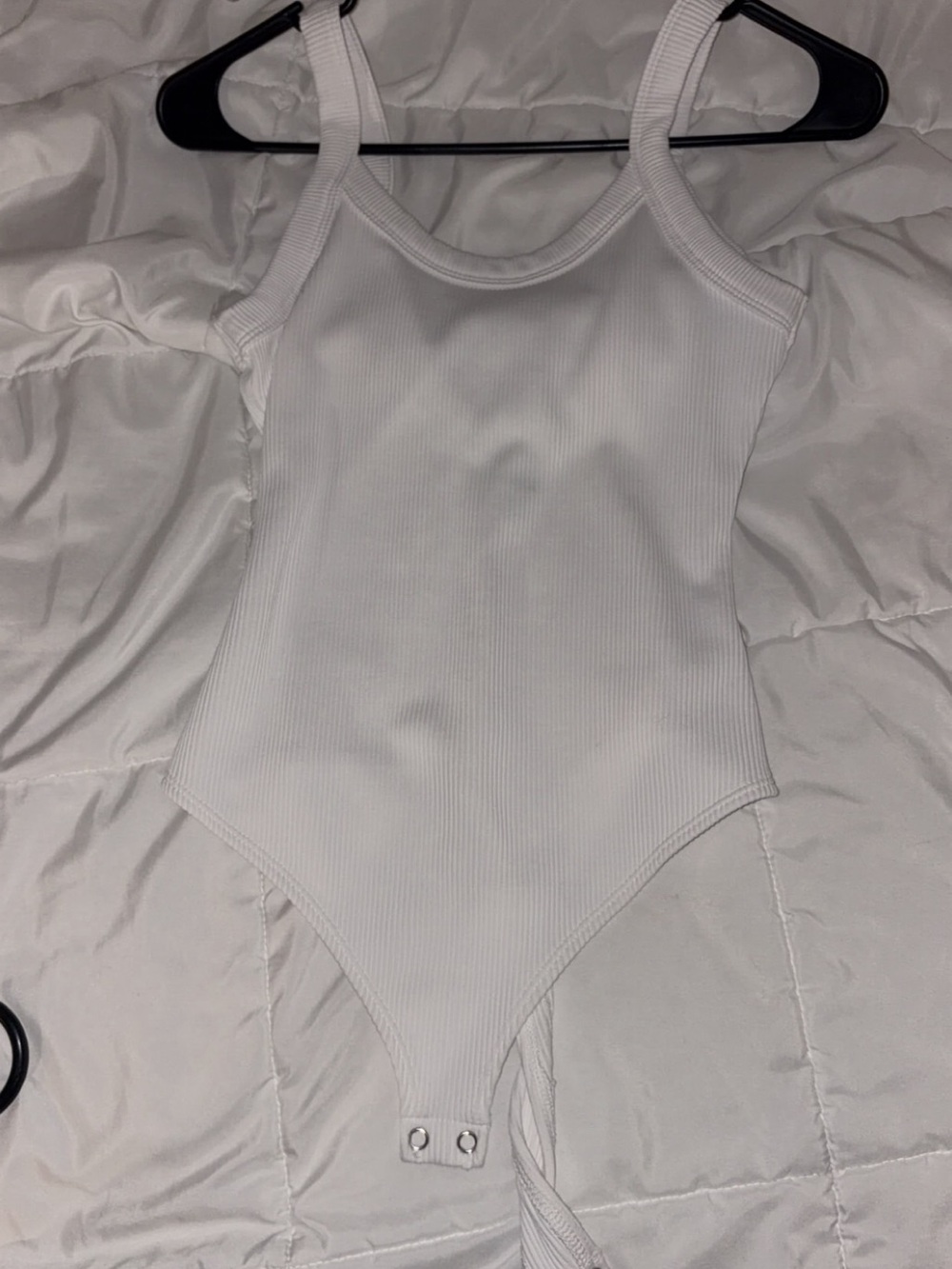wild fable White Ribbed Scoop Neck Bodysuit